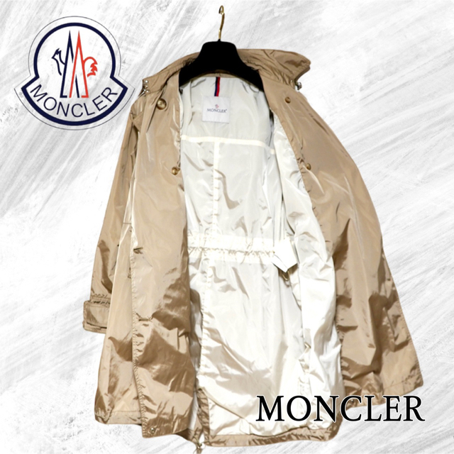 MONCLER】モンクレール ナイロン フード付き コート レディース-
