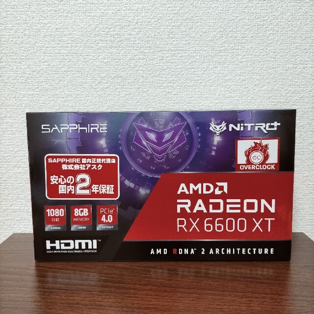 【新品未開封】NITRO+ Redeon RX 6600 XT GAMINGredeonrx6600xt