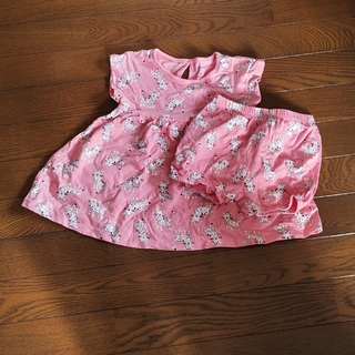 チュニック　ピンク　ショートパンツ　セット(Tシャツ/カットソー)