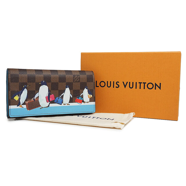 LOUIS VUITTON(ルイヴィトン)のルイ ヴィトン ポルトフォイユ サラ ペンギン 二つ折り長財布 ダミエ ブラウン ブルー 茶 青 N64426 箱付 LOUIS VUITTON（新品・未使用品） レディースのファッション小物(財布)の商品写真