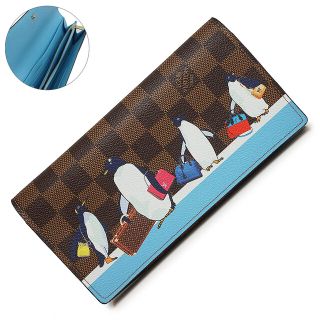 ルイヴィトン(LOUIS VUITTON)のルイ ヴィトン ポルトフォイユ サラ ペンギン 二つ折り長財布 ダミエ ブラウン ブルー 茶 青 N64426 箱付 LOUIS VUITTON（新品・未使用品）(財布)