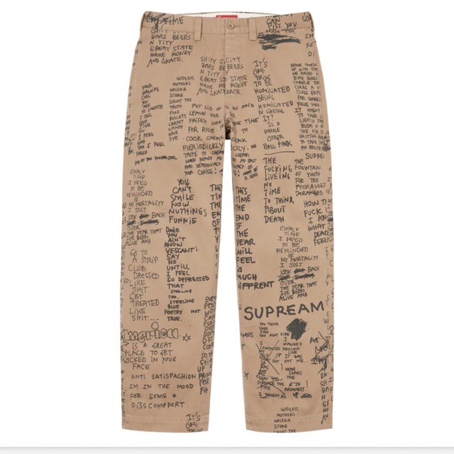 Supreme(シュプリーム)のGonz Poems Chino Pant Khaki 34 メンズのパンツ(チノパン)の商品写真