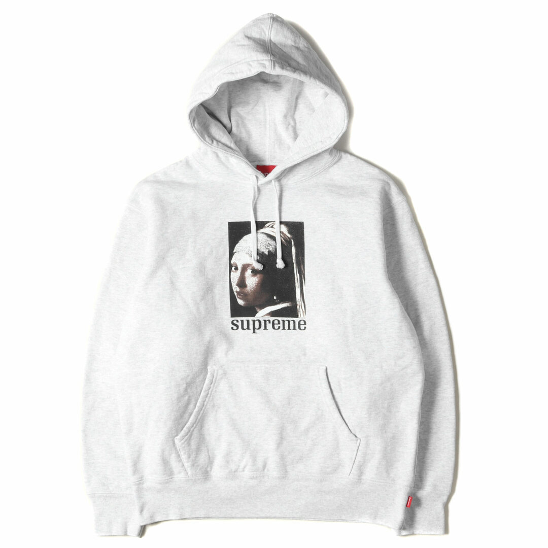 Supreme シュプリーム パーカー サイズ：S 真珠の耳飾りの少女 スウェットパーカー Pearl Hooded Sweatshirt 20AW アッシュグレー S トップス フーディー スウェットシャツ 【メンズ】【美品】