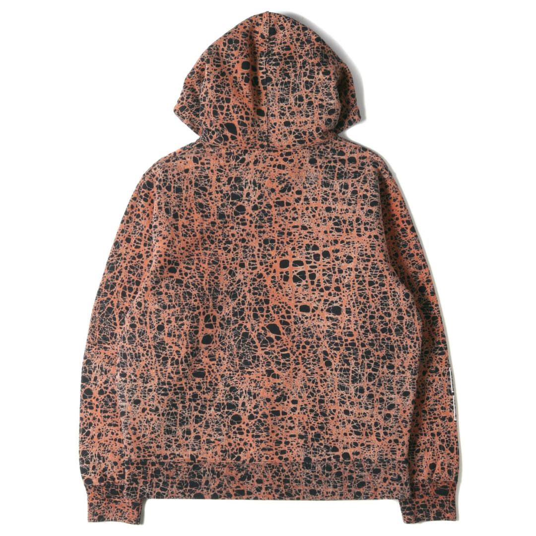Supreme シュプリーム パーカー サイズ:S マーブル柄 アームロゴ スウェットパーカー Marble Hooded Sweatshirt 19SS オレンジ ブラック トップス フーディー スウェットシャツ【メンズ】【中古】【美品】