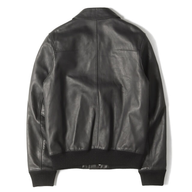 Dior HOMME ディオールオム ジャケット ラム スキン レザー パテッド ジップジャケット 9H3541310077 09AW アウター ブルゾン 名作 アーカイブ ブラック 黒 48 イタリア製 ブランド