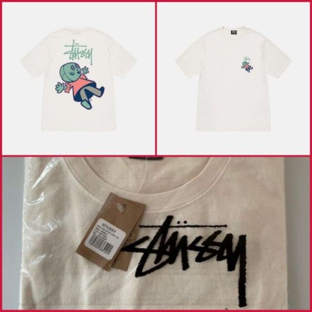 STUSSY DOLLIE PIGMENT DYED TEE WHITE