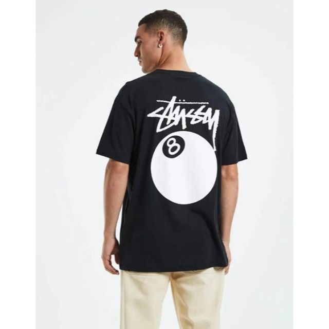 【新品】stussy Tシャツ　サイズM ブラック　8ボール