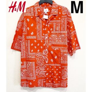 エイチアンドエム(H&M)の新品 H&M ペイズリー シャツ 半袖 M(シャツ)