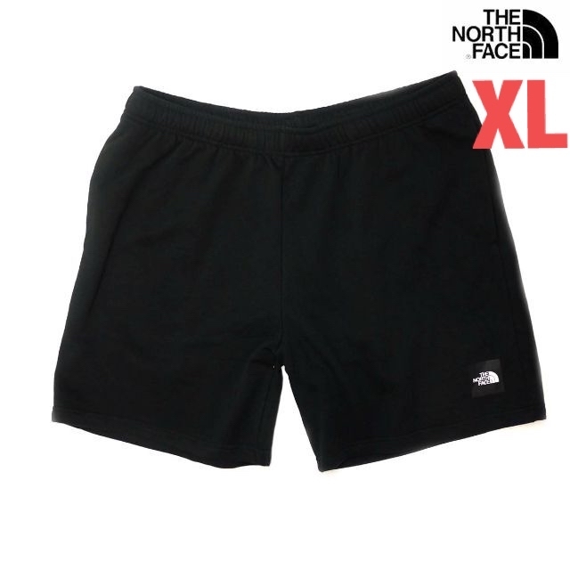 THE NORTH FACE(ザノースフェイス)の海外限定新品ノースフェイス ボックスロゴ スウェット ショートパンツ(XL)黒 メンズのパンツ(ショートパンツ)の商品写真