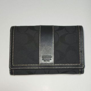 コーチ(COACH)のCOACH コーチ 二つ折り ミディアム財布シグネチャー　キャンバス(折り財布)