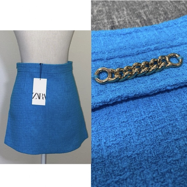 ZARA(ザラ)の【タグ付き新品 XS】ZARA ゴールドチェーンミニスカート レディースのスカート(ミニスカート)の商品写真