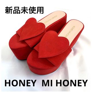 ハニーミーハニー(Honey mi Honey)のHONEY MI HONEY ハニーミーハニー　ハートサンダル　新品未使用　M(サンダル)