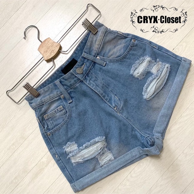 CRYX(クリックス)の✨週末限定セール✨ 美品 CRYX Sサイズ デニム ショートパンツ レディースのパンツ(ショートパンツ)の商品写真