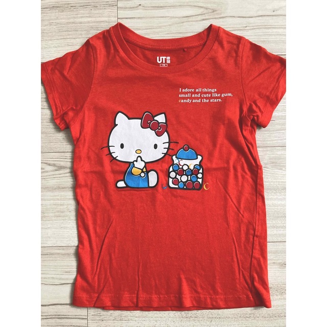 UNIQLO(ユニクロ)のユニクロ　キティーちゃんTシャツ　110 キッズ/ベビー/マタニティのキッズ服女の子用(90cm~)(Tシャツ/カットソー)の商品写真