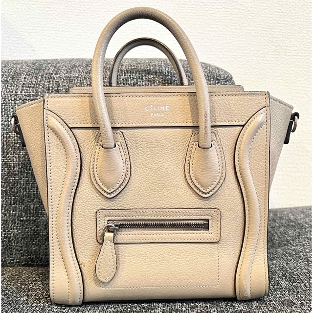 憧れ 美品 セリーヌ 旧ロゴ CELINE ラゲージ マイクロ ショッパー 憧れ 美品 セリーヌ 旧ロゴ CELINE ラゲージ マイクロ ショッパー