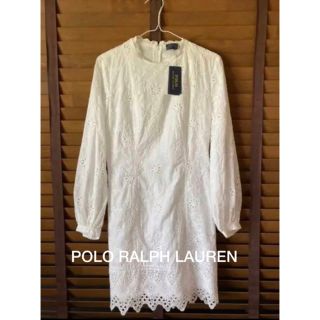 ポロラルフローレン(POLO RALPH LAUREN)のPOLO ラルフローレン　小さめサイズ　レースワンピ　ワンピース　米国購入　新品(ひざ丈ワンピース)