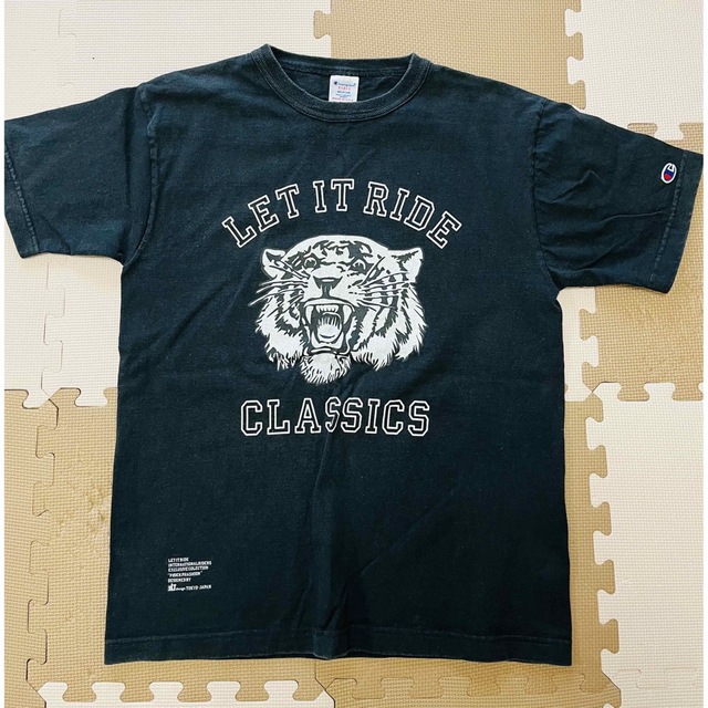 Champion(チャンピオン)の【古着】champion   LET IT RIDE 別注Tシャツ／黒／Mサイズ メンズのトップス(Tシャツ/カットソー(半袖/袖なし))の商品写真