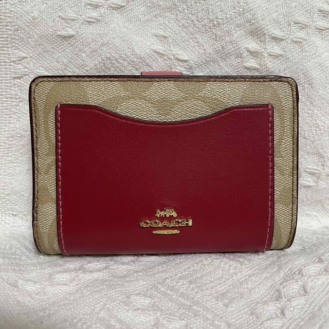 COACH(コーチ)のCOACH 二つ折り財布 ピンク レディースのファッション小物(財布)の商品写真