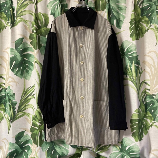 Yohji Yamamoto(ヨウジヤマモト)のヨウジヤマモト    切り替えしメルトンハーフコート メンズのジャケット/アウター(チェスターコート)の商品写真
