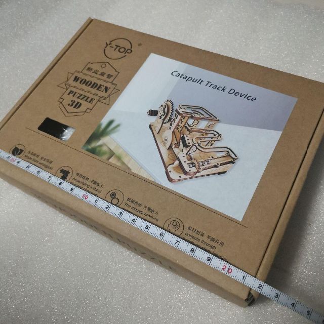 【ウッドパズル】木製立体パズル☆機械仕掛けのおもちゃ！ エンタメ/ホビーのテーブルゲーム/ホビー(模型製作用品)の商品写真