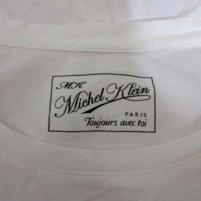 MICHEL KLEIN(ミッシェルクラン)のミッシェルクラン Tシャツ カットソー 半袖 38 白 ホワイト /YI レディースのトップス(Tシャツ(半袖/袖なし))の商品写真