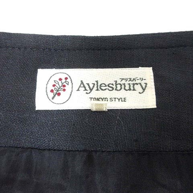 Aylesbury(アリスバーリー)のAylesbury 台形スカート ひざ丈 ティアード 9 紺 ネイビー /YK レディースのスカート(ひざ丈スカート)の商品写真