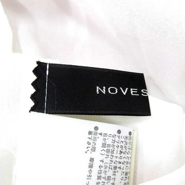 NOVESPAZIO(ノーベスパジオ)のノーベスパジオ ワンピース ミモレ ロング 総柄 半袖 38 白 アイボリー レディースのワンピース(ロングワンピース/マキシワンピース)の商品写真