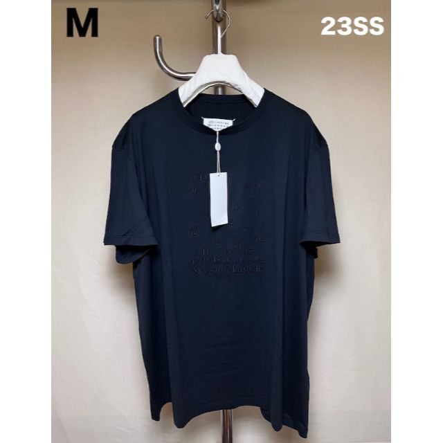 新品 M 23SS マルジェラ バブルロゴTシャツ 黒系統 4722