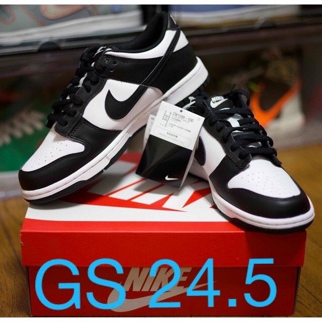 GS Dunk Low white/black パンダ　24.5