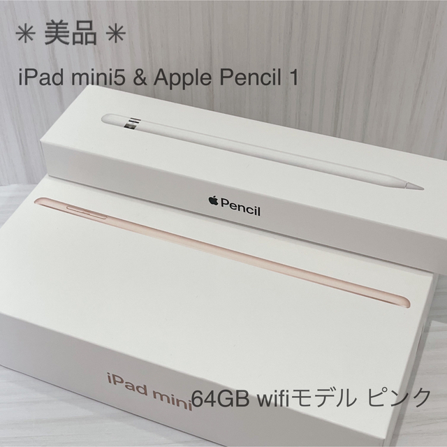5%OFF】 iPad - 1 Pencil Apple wifi 64GB 5 mini 【美品】iPad