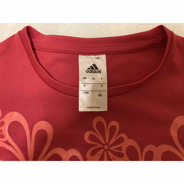 adidas(アディダス)のadidas 女児　150ｻｲｽﾞ スポーツTシャツ キッズ/ベビー/マタニティのキッズ服女の子用(90cm~)(Tシャツ/カットソー)の商品写真