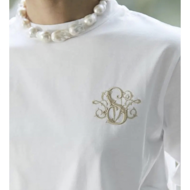 seventen セブンテン　刺繍Tシャツ　ホワイト　ベージュ 1