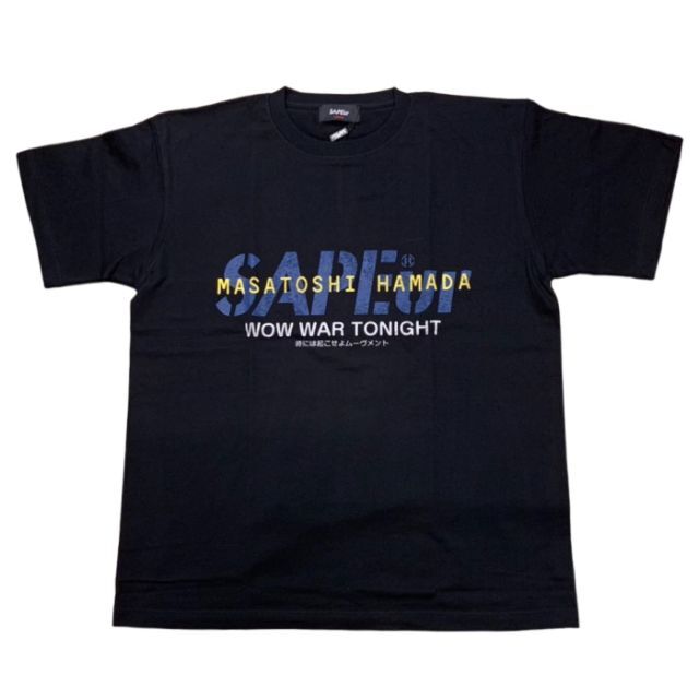 SAPEur 浜田雅功 原宿限定 Wow War Tonight Tee 黒 L メンズのトップス(Tシャツ/カットソー(半袖/袖なし))の商品写真