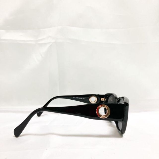 希少 セリーヌ サングラス CLF586 ブラック サークル金具 ヴィンテージ-
