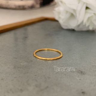 ●tungsten  1mmcut Ring Gold●金属アレルギー対応(リング(指輪))