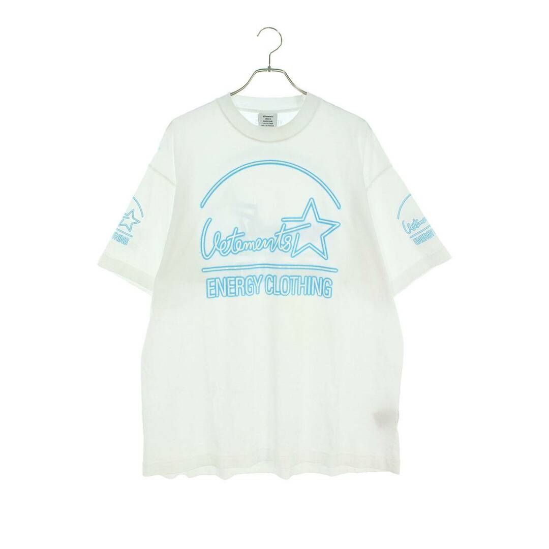 ヴェトモン  22AW  UA53TR180 VETMENTS ENERGYプリントTシャツ  メンズ XS