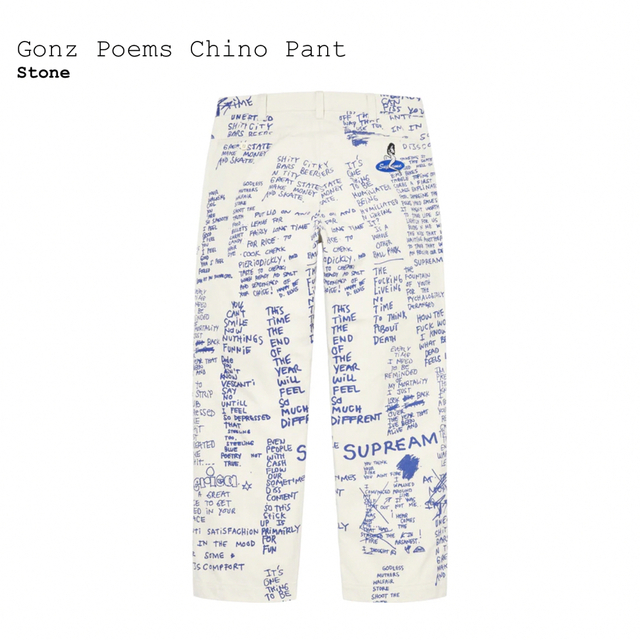 Supreme Gonz Poems Chino Pant