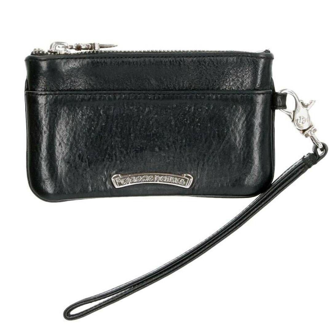 クロムハーツ ZPR CHG WRISTLET SML/ジッパーチェンジパース ストラップ付クロスパッチダガージップレザーコインケース メンズ