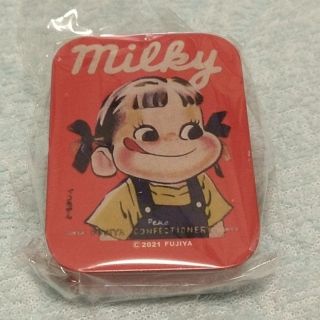 フジヤ(不二家)の【mii様】不二家ミルキー 歴代ペコちゃん缶キーホルダー 新品(キャラクターグッズ)