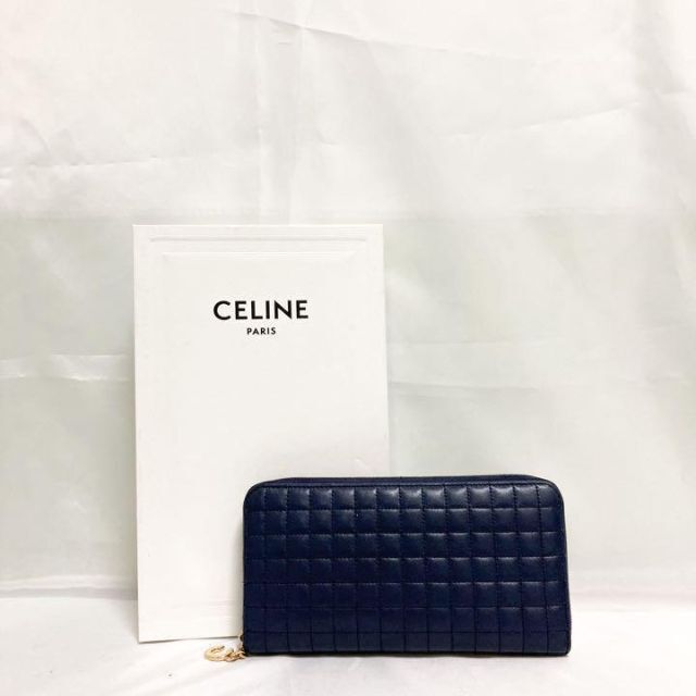 celine - 美品 セリーヌ Cチャーム ラウンドジップ ロングウォレット ...