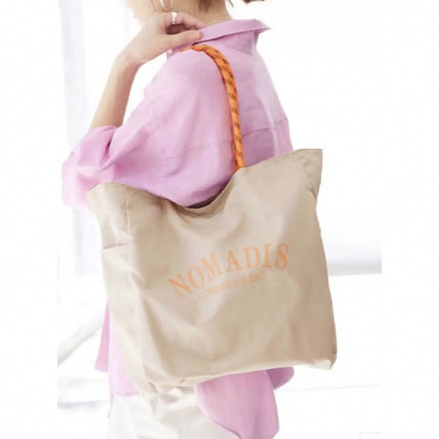 NOMADIS SAC:新品未使用 2WAYトートバッグ(黒xピンク)-