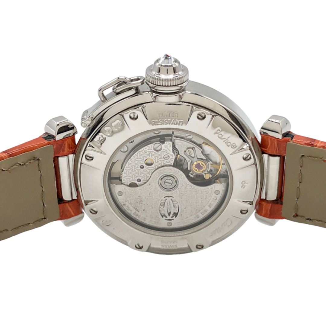 カルティエ Cartier パシャ WJ116136 シルバー K10ホワイトゴールド K18WG 自動巻き レディース 腕時計