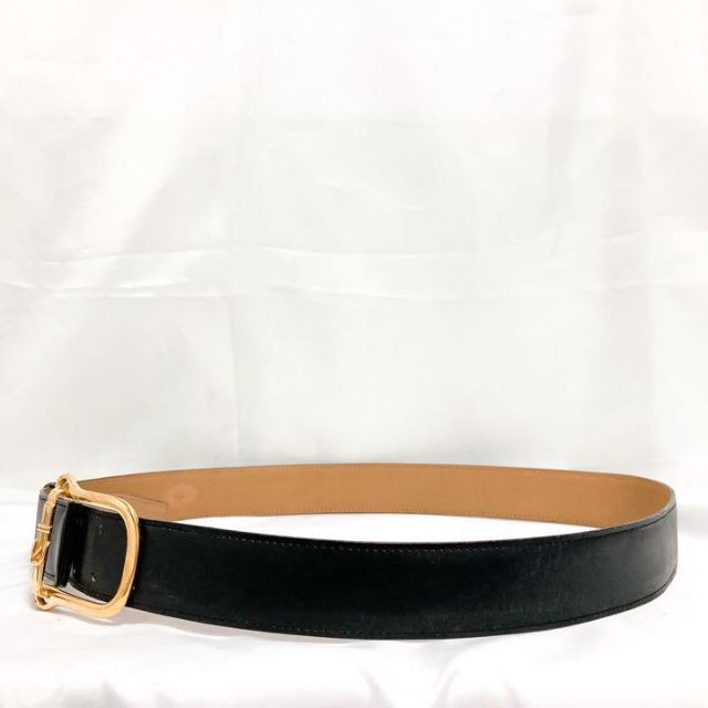 希少 エルメス ベルト レザー ゴールド金具 ブラック ブラウン