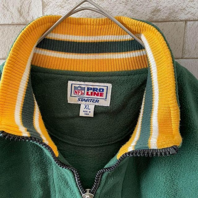 STARTER - NFL フリース ハーフジップ パッカーズ 90s 刺繍ロゴ