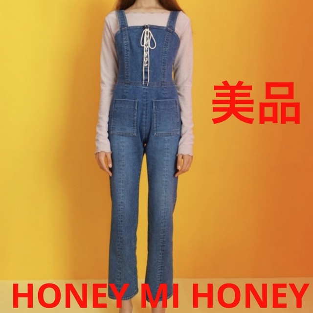 Honey mi Honey(ハニーミーハニー)のHONEY MI HONEY  ハニーミーハニー　デニムサロペット　美品 レディースのパンツ(サロペット/オーバーオール)の商品写真