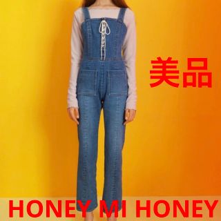 ハニーミーハニー(Honey mi Honey)のHONEY MI HONEY  ハニーミーハニー　デニムサロペット　美品(サロペット/オーバーオール)