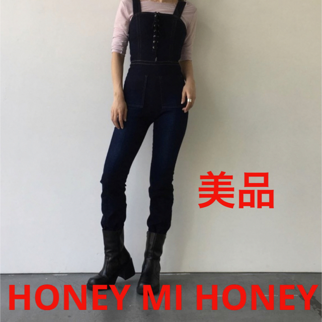 Honey mi Honey(ハニーミーハニー)のHONEY MI HONEY  ハニーミーハニー　デニムサロペット　美品 レディースのパンツ(サロペット/オーバーオール)の商品写真