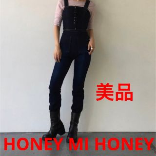 ハニーミーハニー(Honey mi Honey)のHONEY MI HONEY  ハニーミーハニー　デニムサロペット　美品(サロペット/オーバーオール)