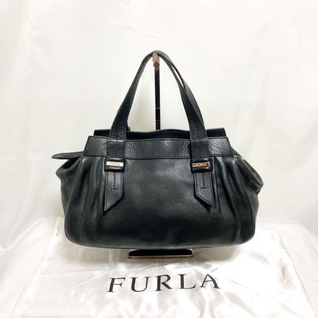 FURLA フルラ ハンドバッグ ブラック レザー　ミニトートバッグ0024