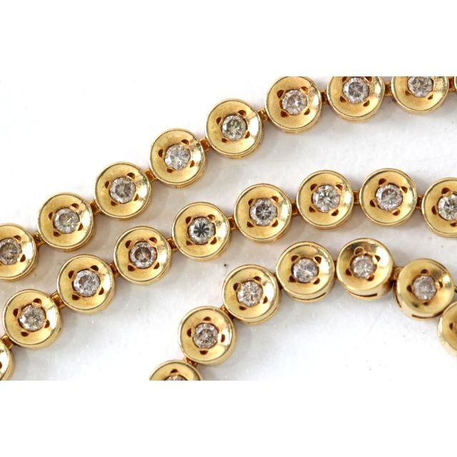 ダイヤ2キャラット K18 18金テニスネックレス 2ct ネックレス 19gの